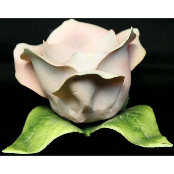 VTG George Good Co Light Pink Porcelain Rose Flower Tealight Holder Figurine - Picture 5 of 12